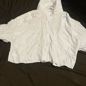 Cropped Light  Button-Front Top